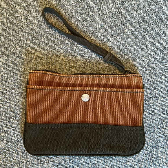 Lands’ End black brown wristlet clutch - Picture 1 of 4